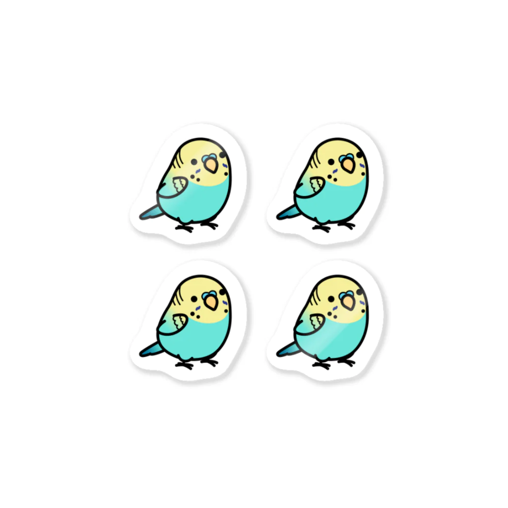 Cody the LovebirdのChubby Bird セキセイインコ Sticker