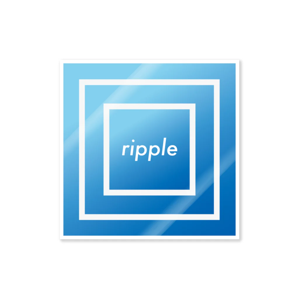 とりぷしんハウスのripple ステッカー