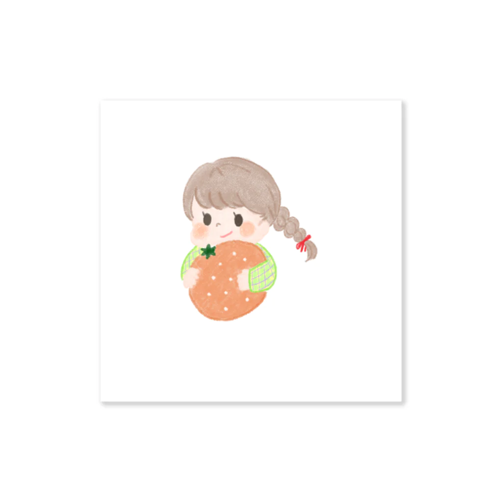 TSUMAMIの女の子とみかん Sticker