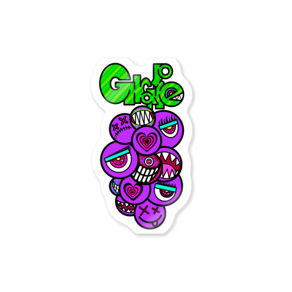 虎之介のGrapeステッカー Sticker