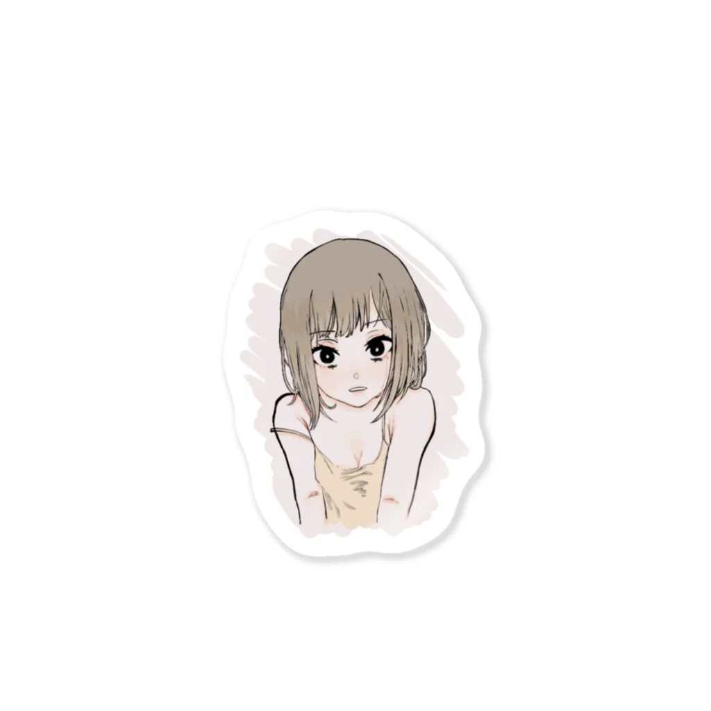 愉快のかわいい女 Sticker