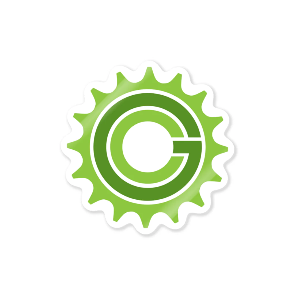 Green CogのGreen Cog Cog Logo ステッカー