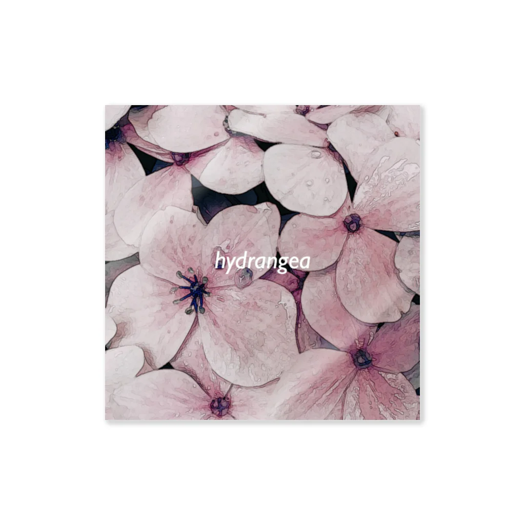 ◐のhydrangea(logo) ステッカー