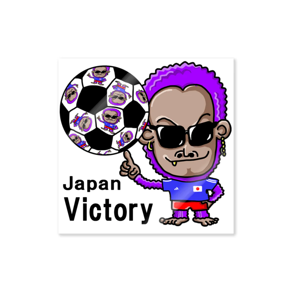 akapantoriの紫ゴリラサッカー2022 ステッカー