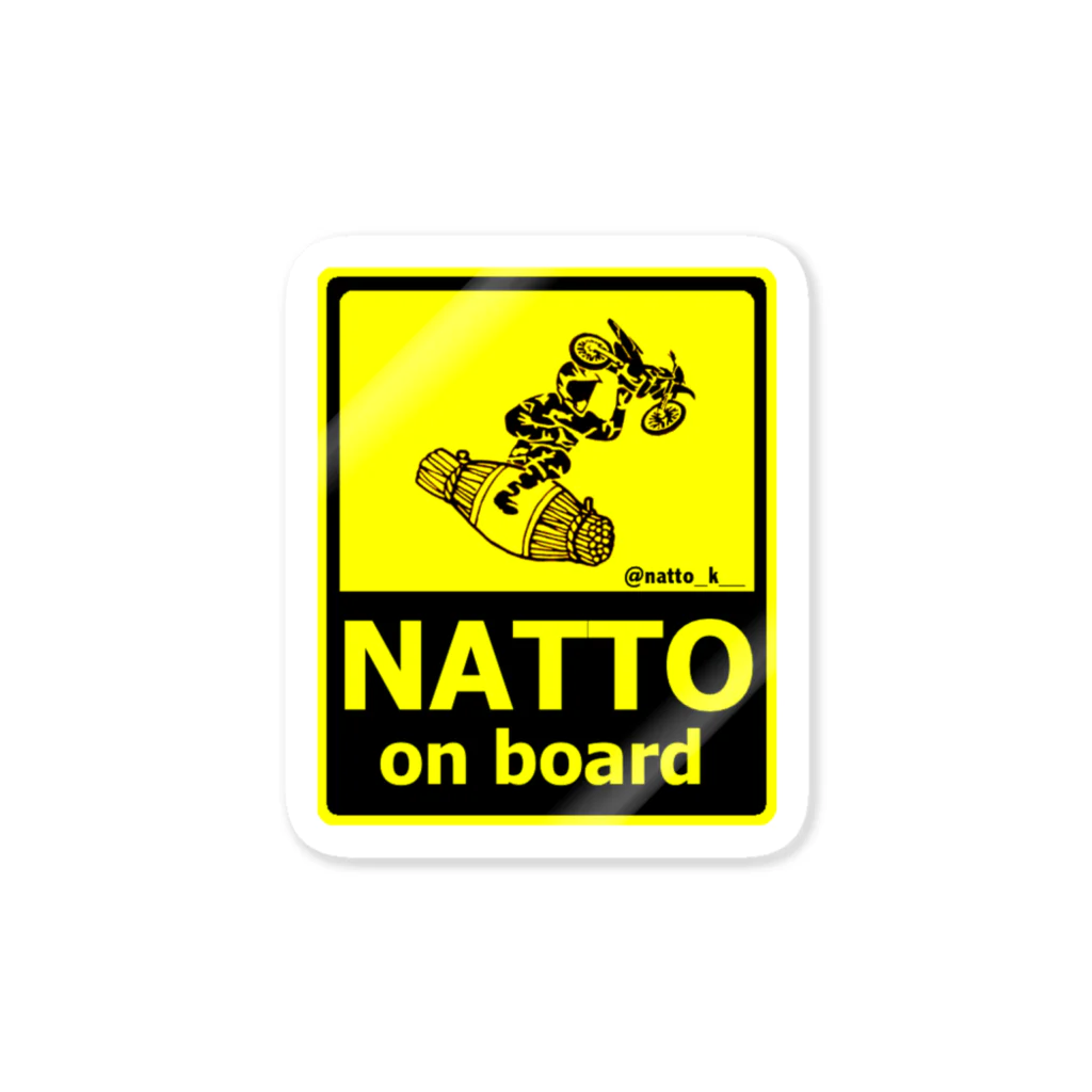 納豆ｺｰﾁｬﾝのNATTO ON BOARD STICKER Sticker