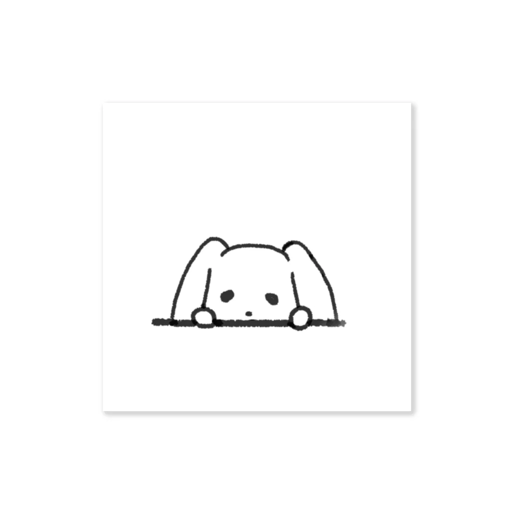 うきわさんのちらっとうさぎ Sticker