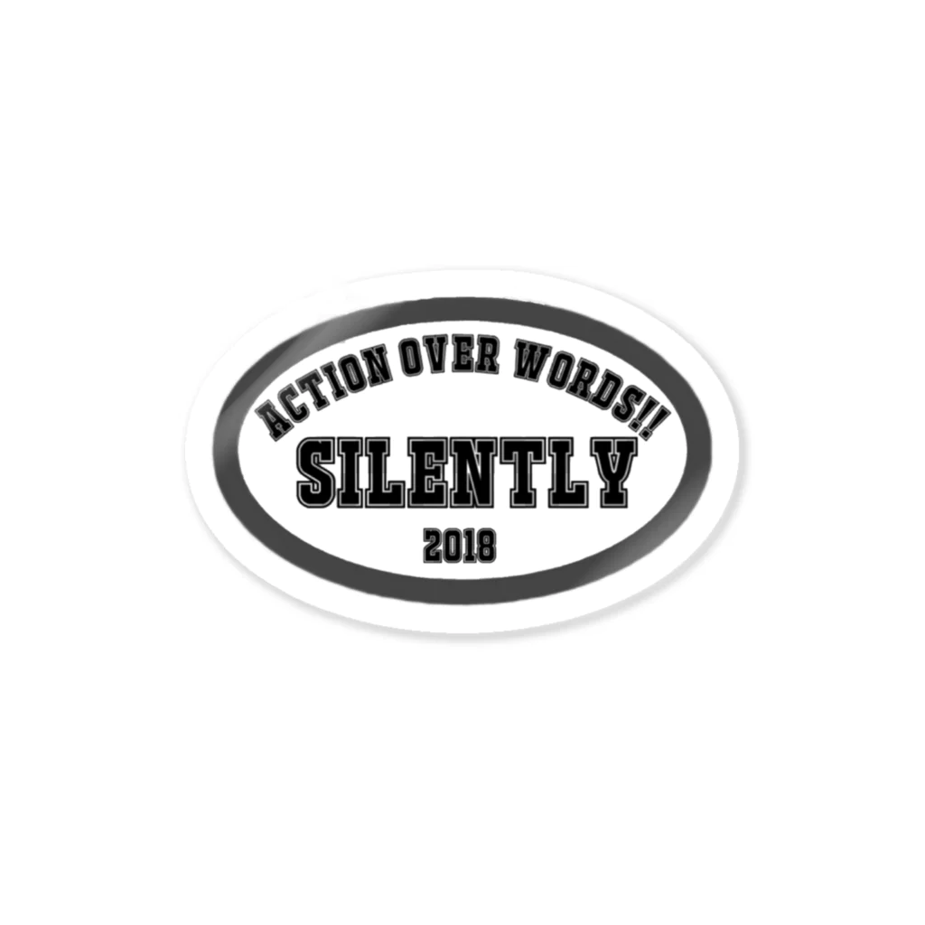 SILENTLYのサークル ステッカー