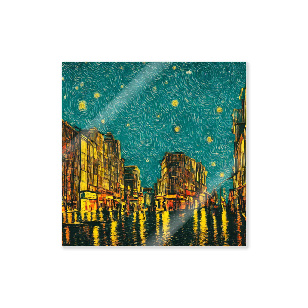 TakashiSのnight sky after rain Sticker