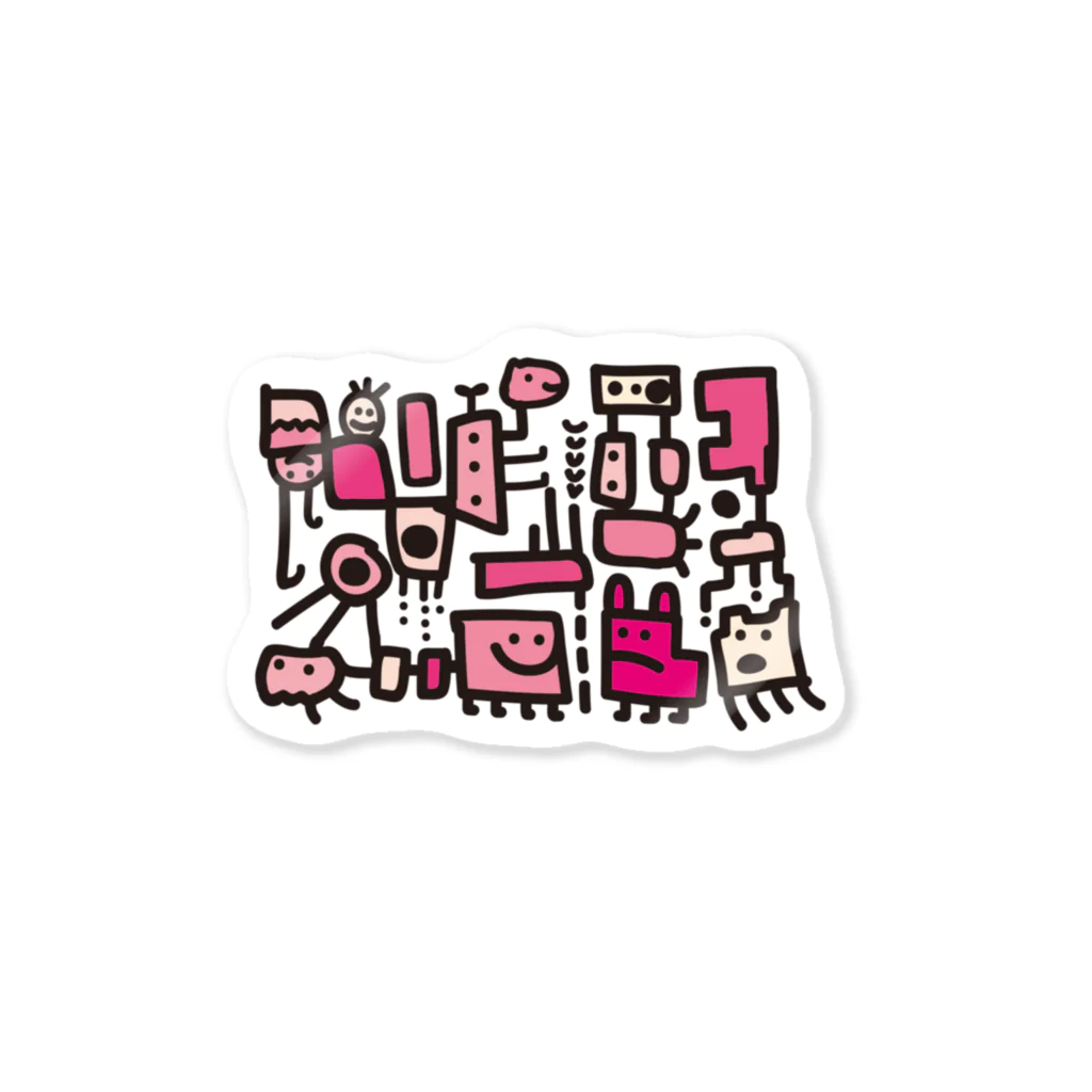 tahatorueのカタチたち（ピンク） Sticker