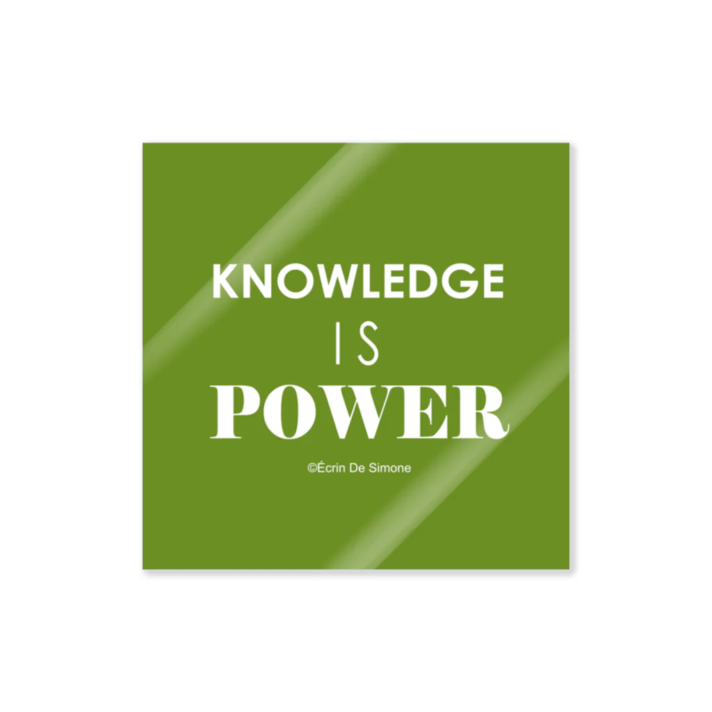 Écrin De SimoneのKNOWLEDGE IS POWER （知識は力） Sticker