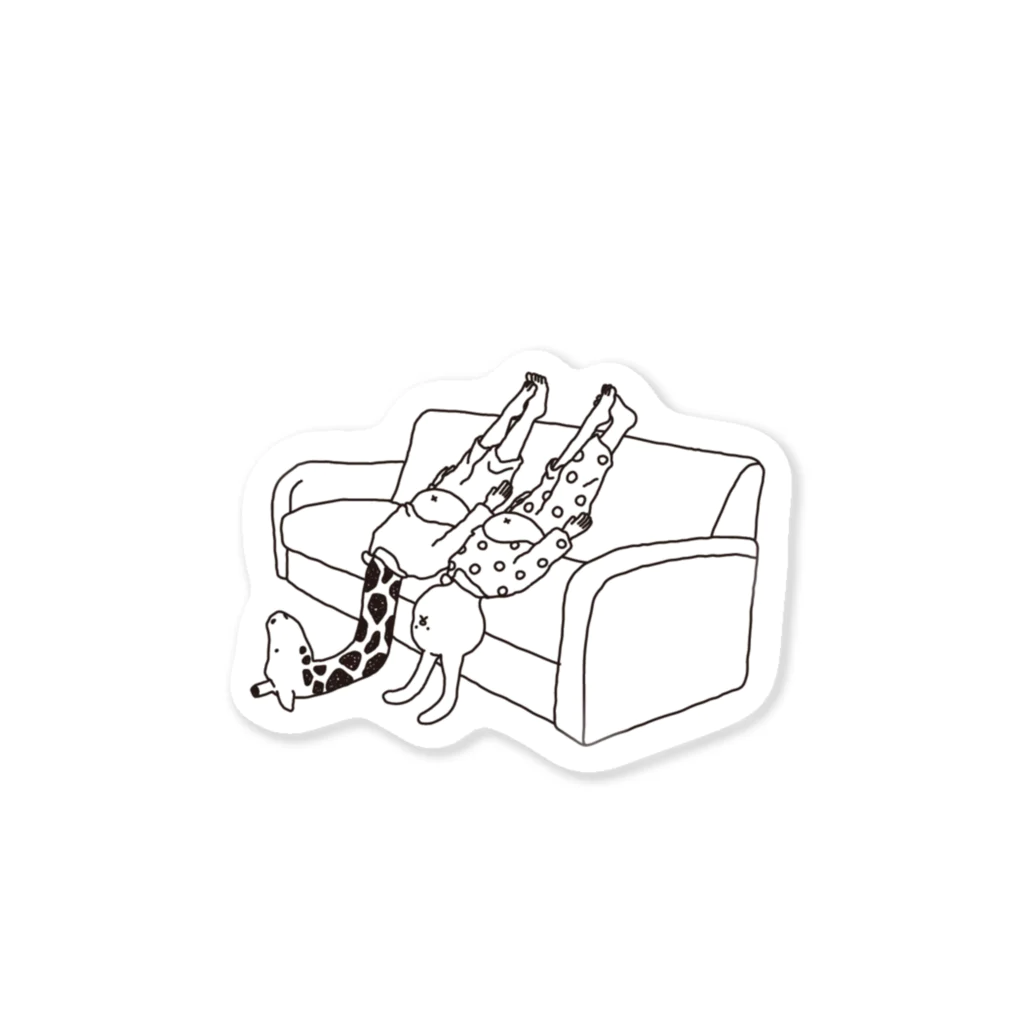 YUICHI design shopのひまウサギ×ひまキリン Sticker