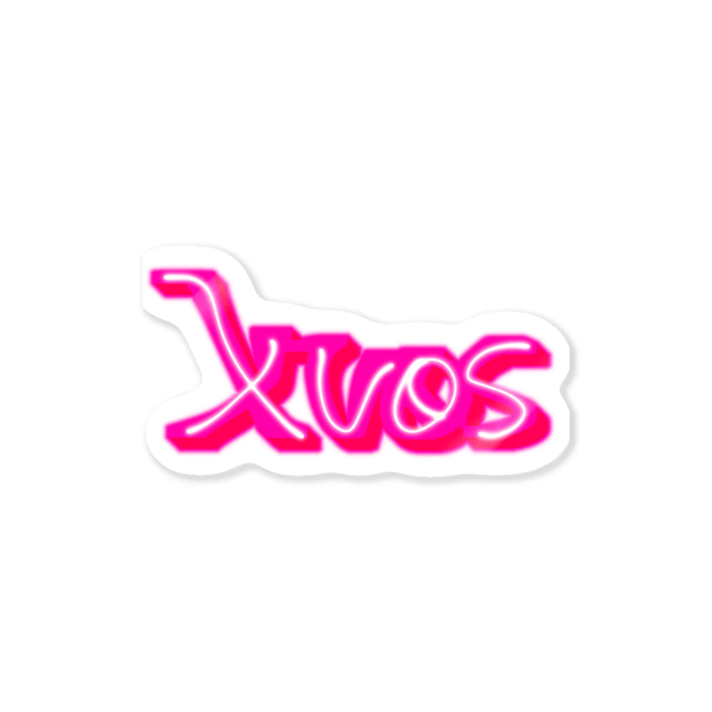 XVOs GarmentsのネオンXVOsロゴ ステッカー