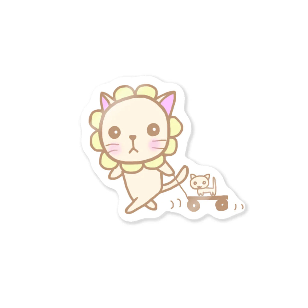 虹色猫工房(クロミツ)のおさんぽねこちゃん Sticker