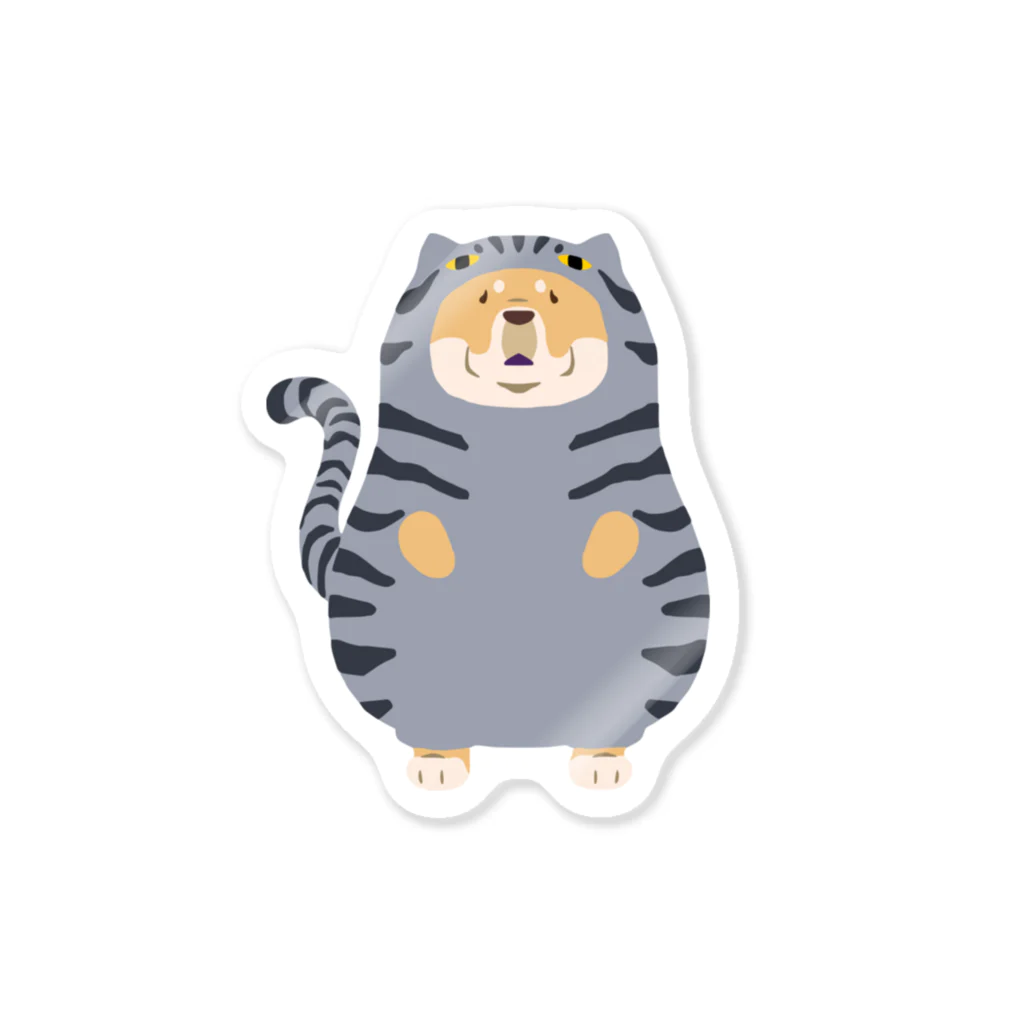 Qooroの猫かぶりチャウさん　フォーン・サバトラ Sticker