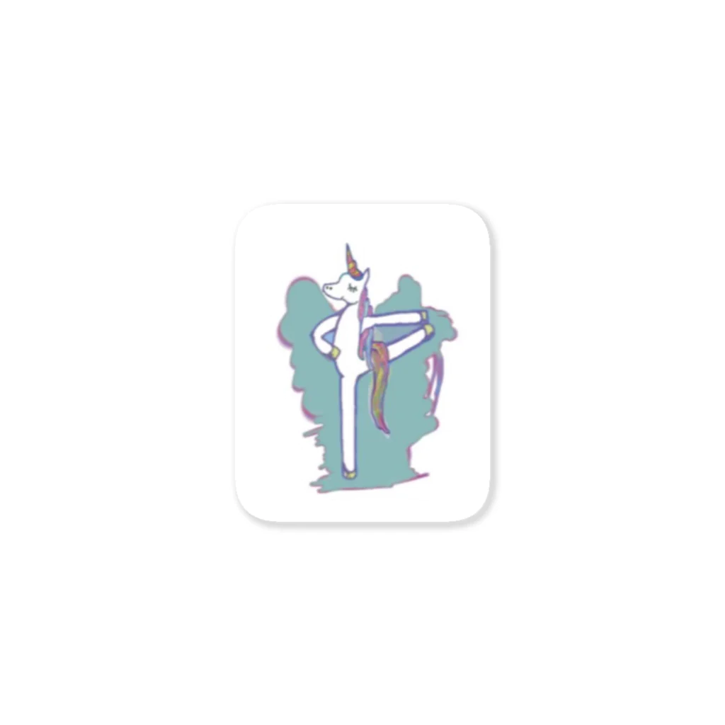 masaejpnのStanding unicorn  Sticker