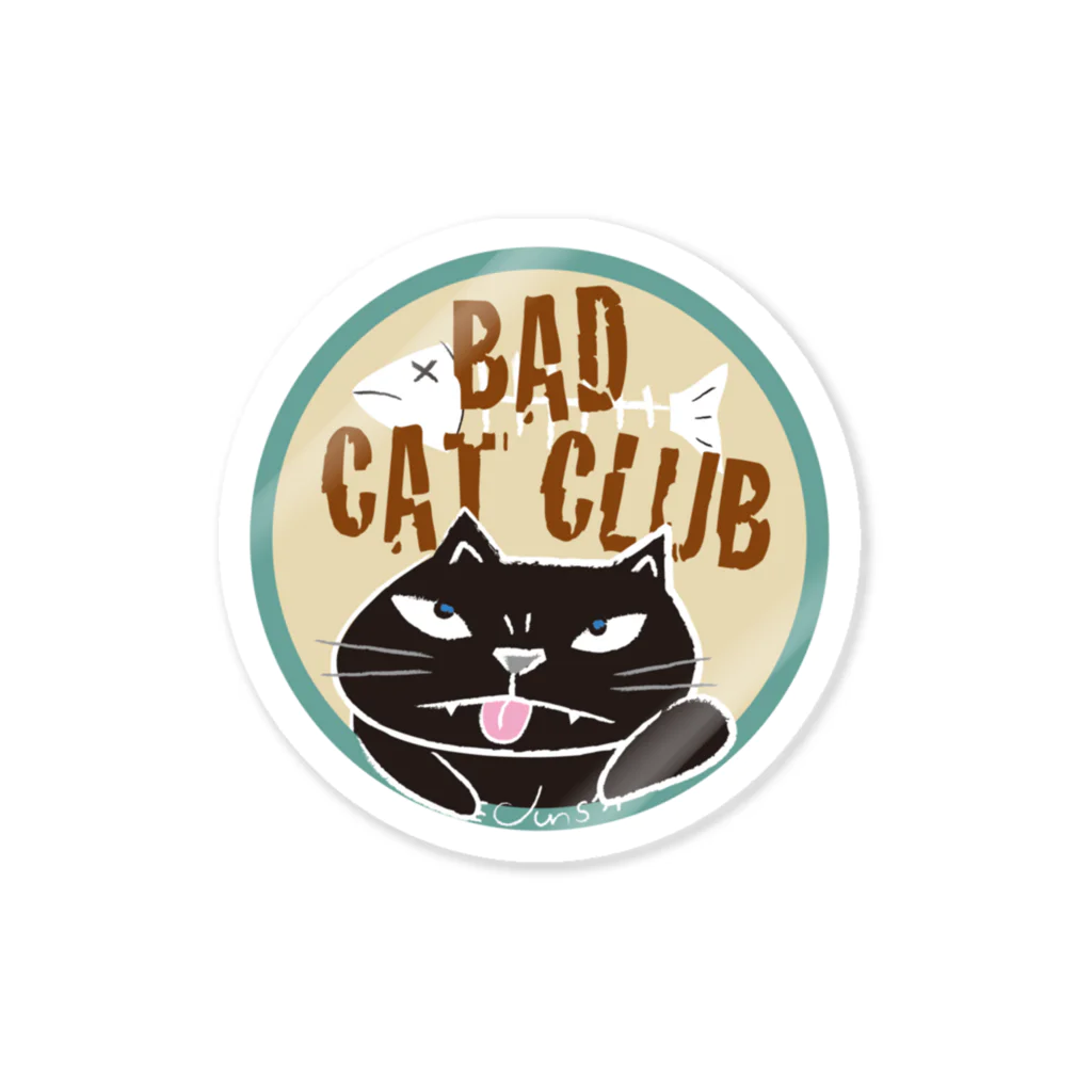 Junsの悪にゃんこのBAD CAT CULB Sticker