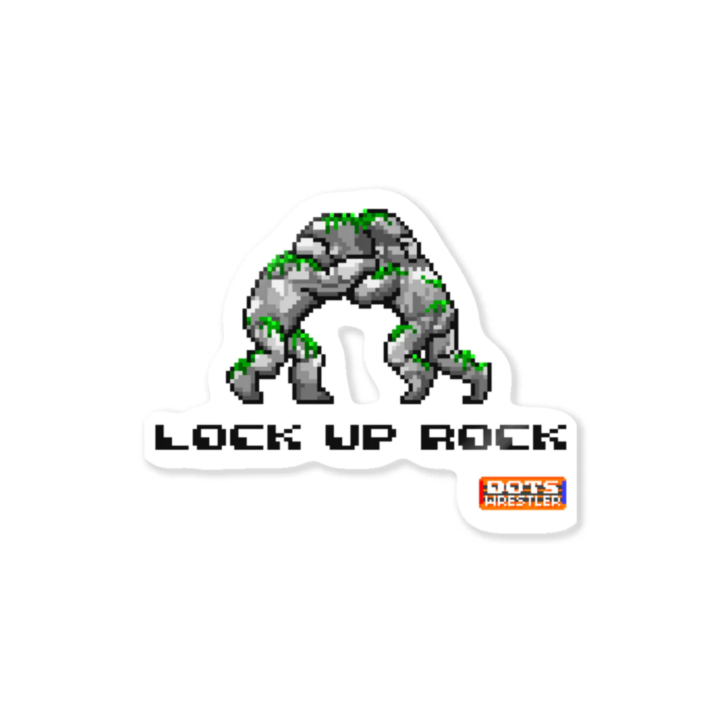 DOTSWRESTLERのLOCK UP ROCK（Black Logo） Sticker