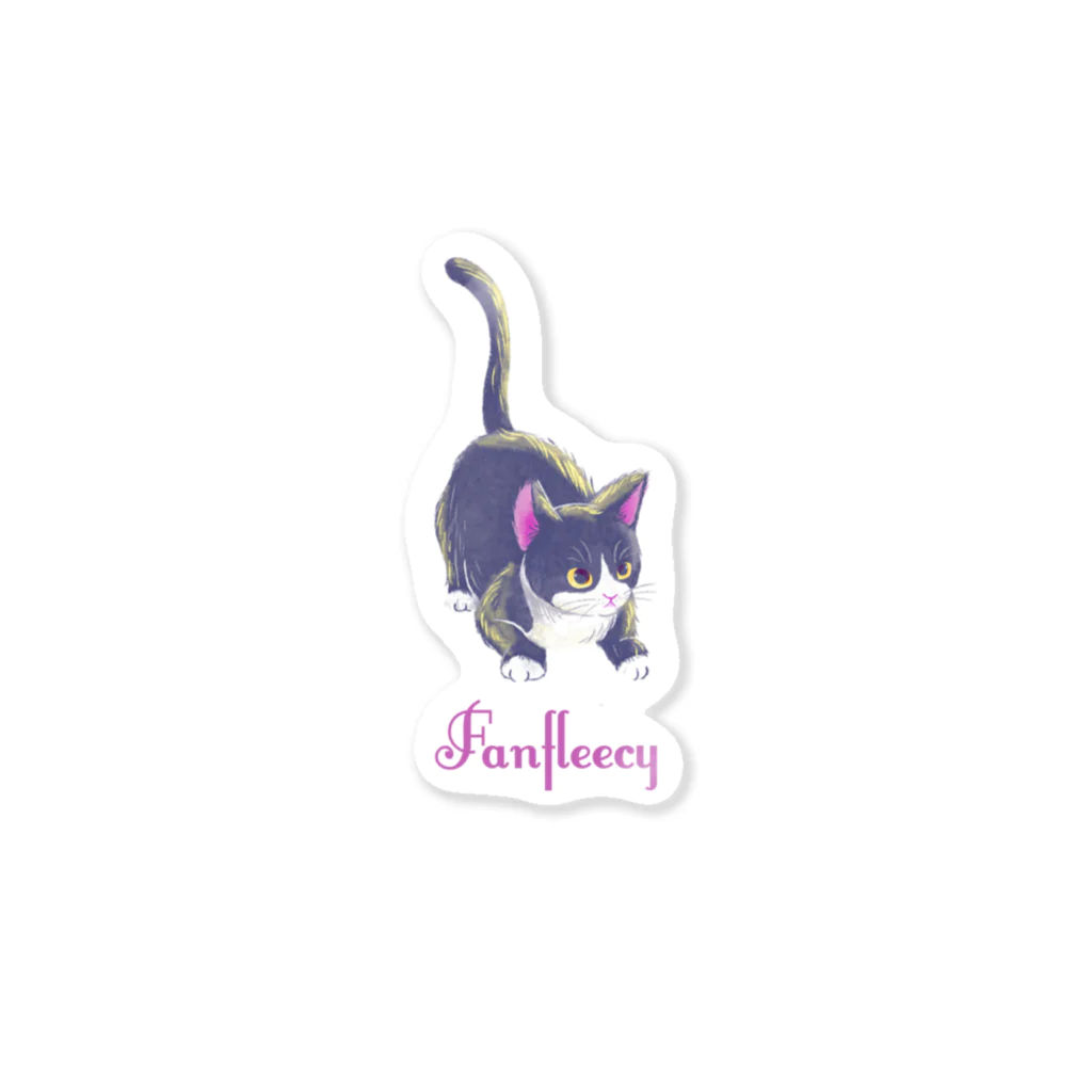 Fanfleecyのmeow meow(black cat) Sticker