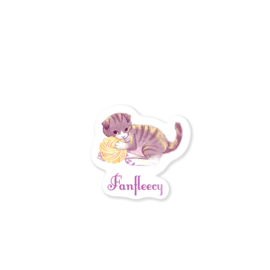 Fanfleecyのmeow meow(scottish fold) ステッカー