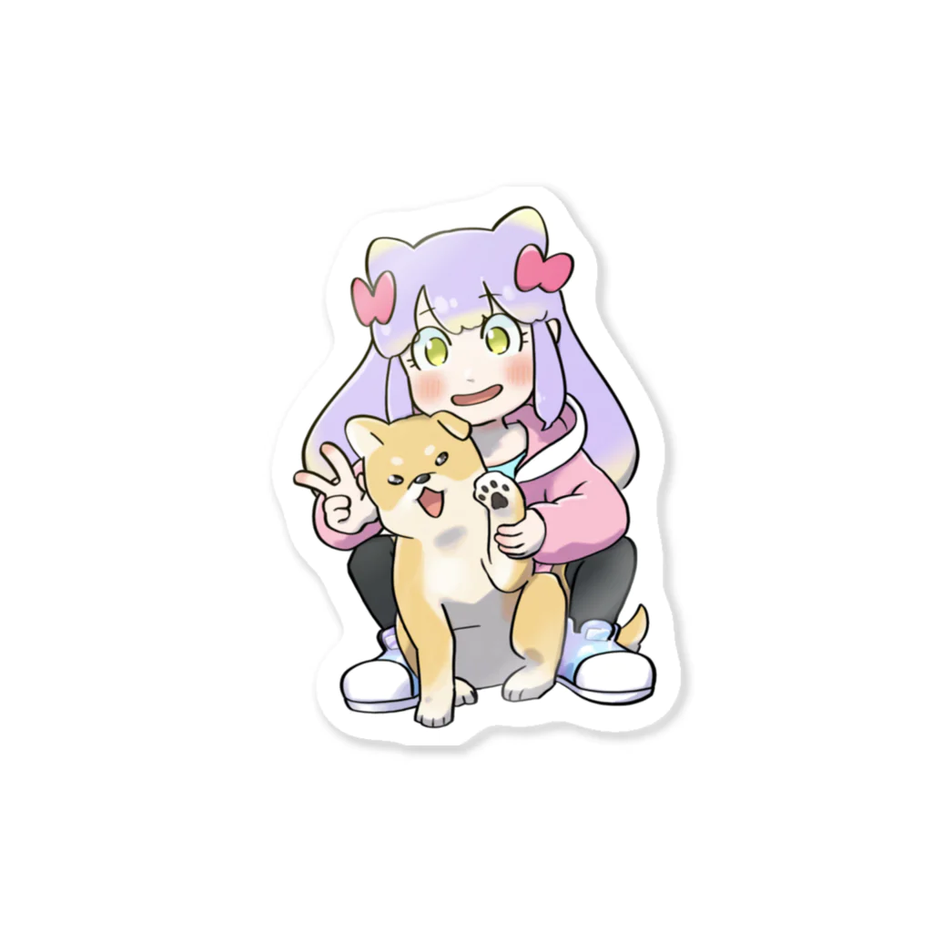 よなよなこうもりのいぬとよなこちゃん Sticker