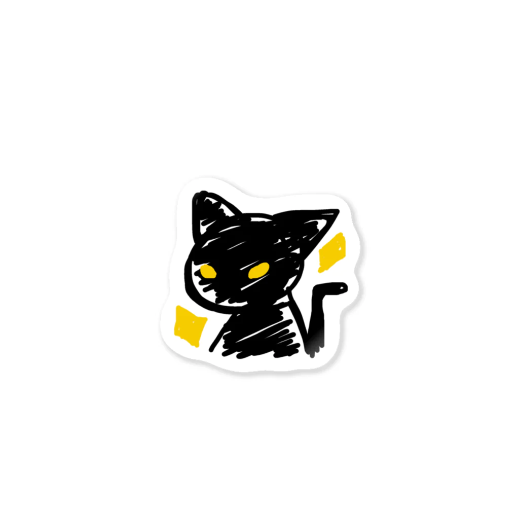 PlusMTの黒猫 Sticker