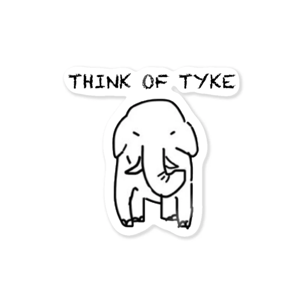 チームTyke グッズショップのTYKE-1 ごんぎさんプロデュース (英語ロゴ) ステッカー