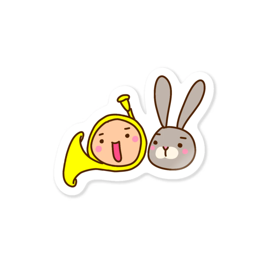 オダミヨのホルンさんとうささん Sticker