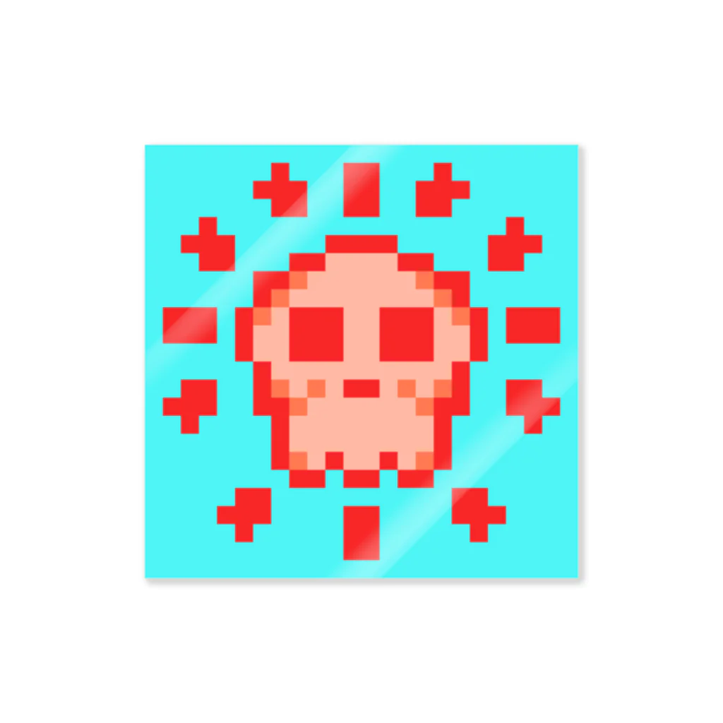 ᵗᵒˡᵘのKawaii SKULL #588 Sun ステッカー