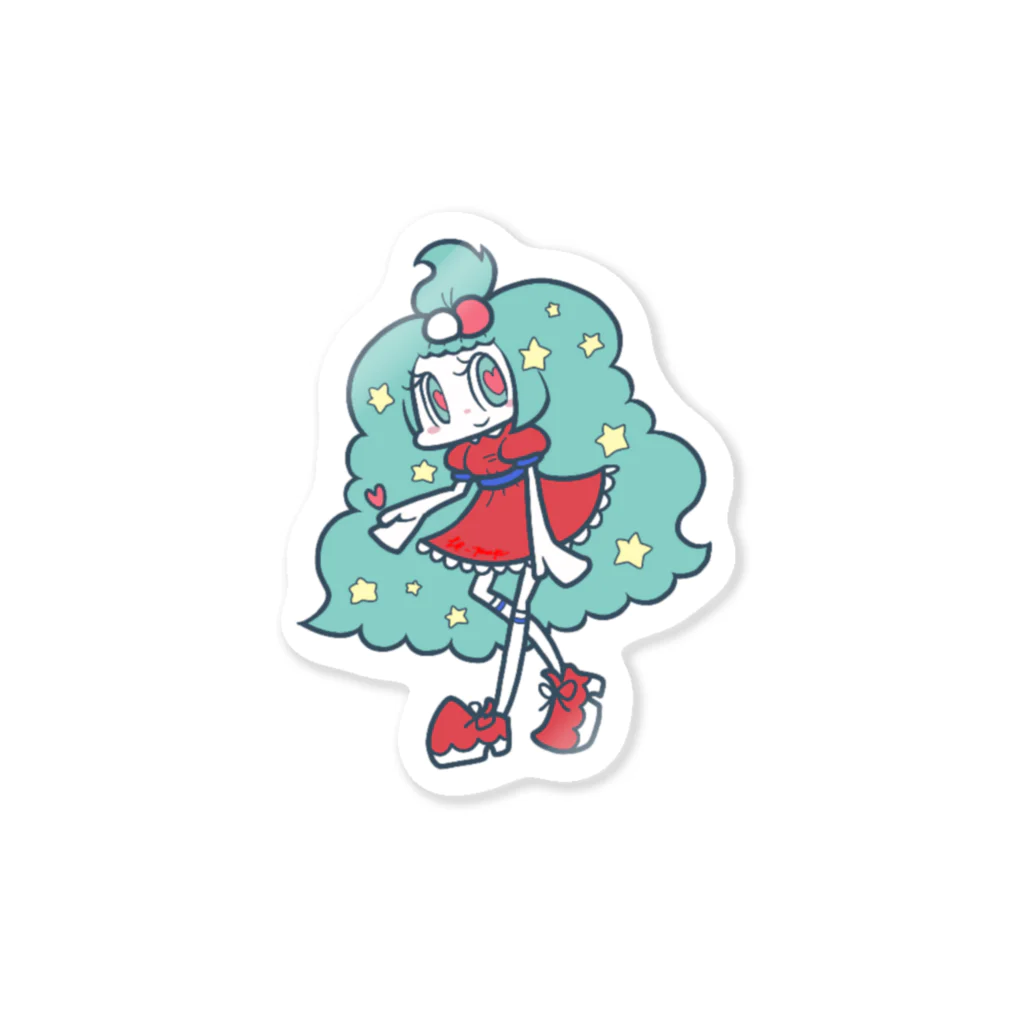 れて=レパプのハートの女の子 Sticker