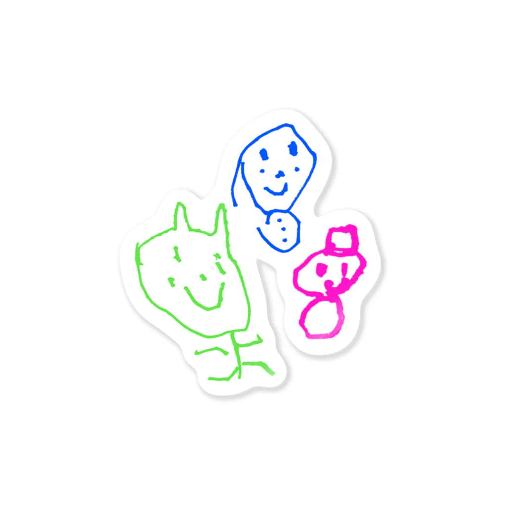 くまこの子供画伯【冬】 Sticker