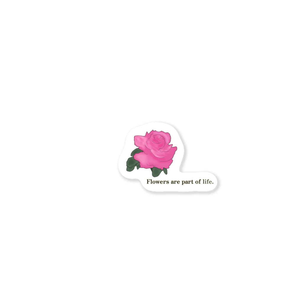 ピノ pino 피노のPink Rose Graphic ステッカー