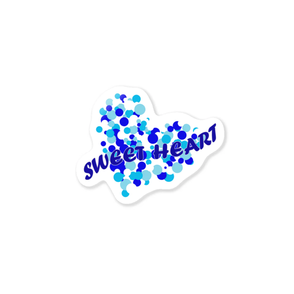 MZグラフィックスのスイートハート　ブルー　青 Sticker