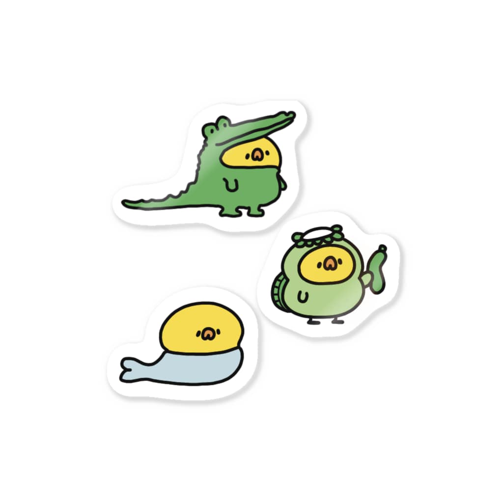 bocunoeのへんてこなヒヨコ　着ぐるみ Sticker