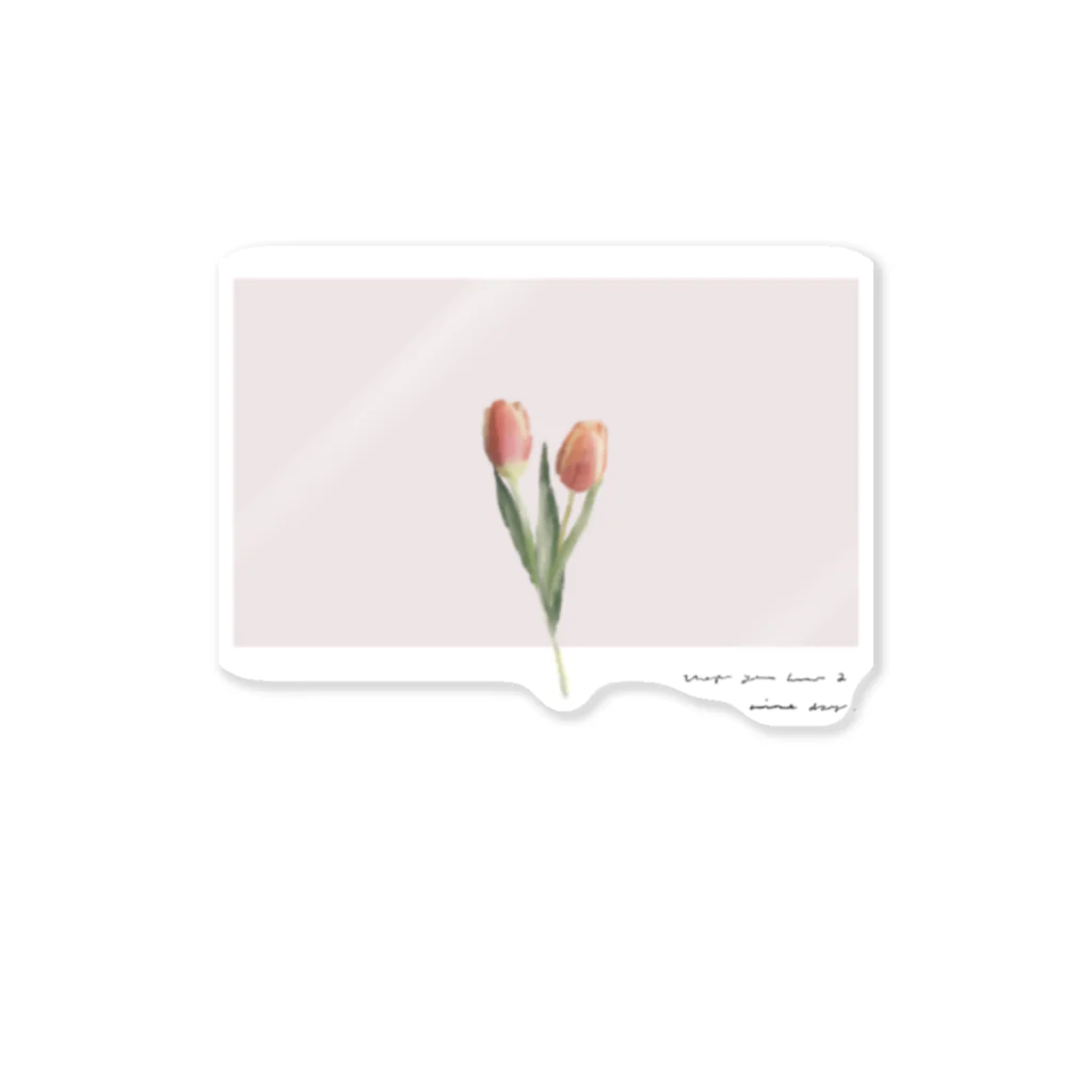 rilybiiのtwo peach tulip . ステッカー