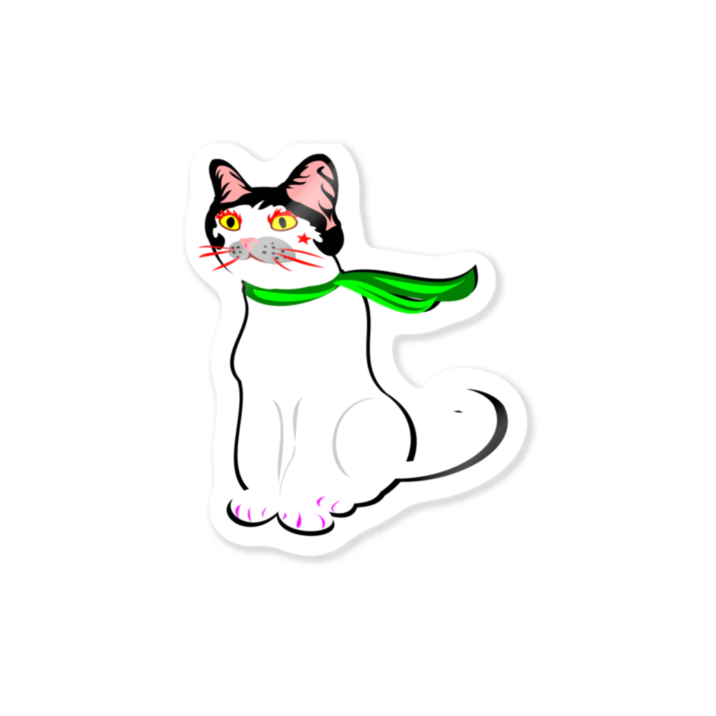 sasabeerのかつらねこ2018　Aug Sticker