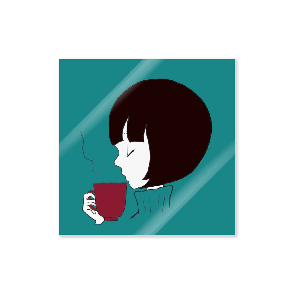 黄昏ガール powered by soro_fufuの黄昏girlNFT_0018.teatime Sticker