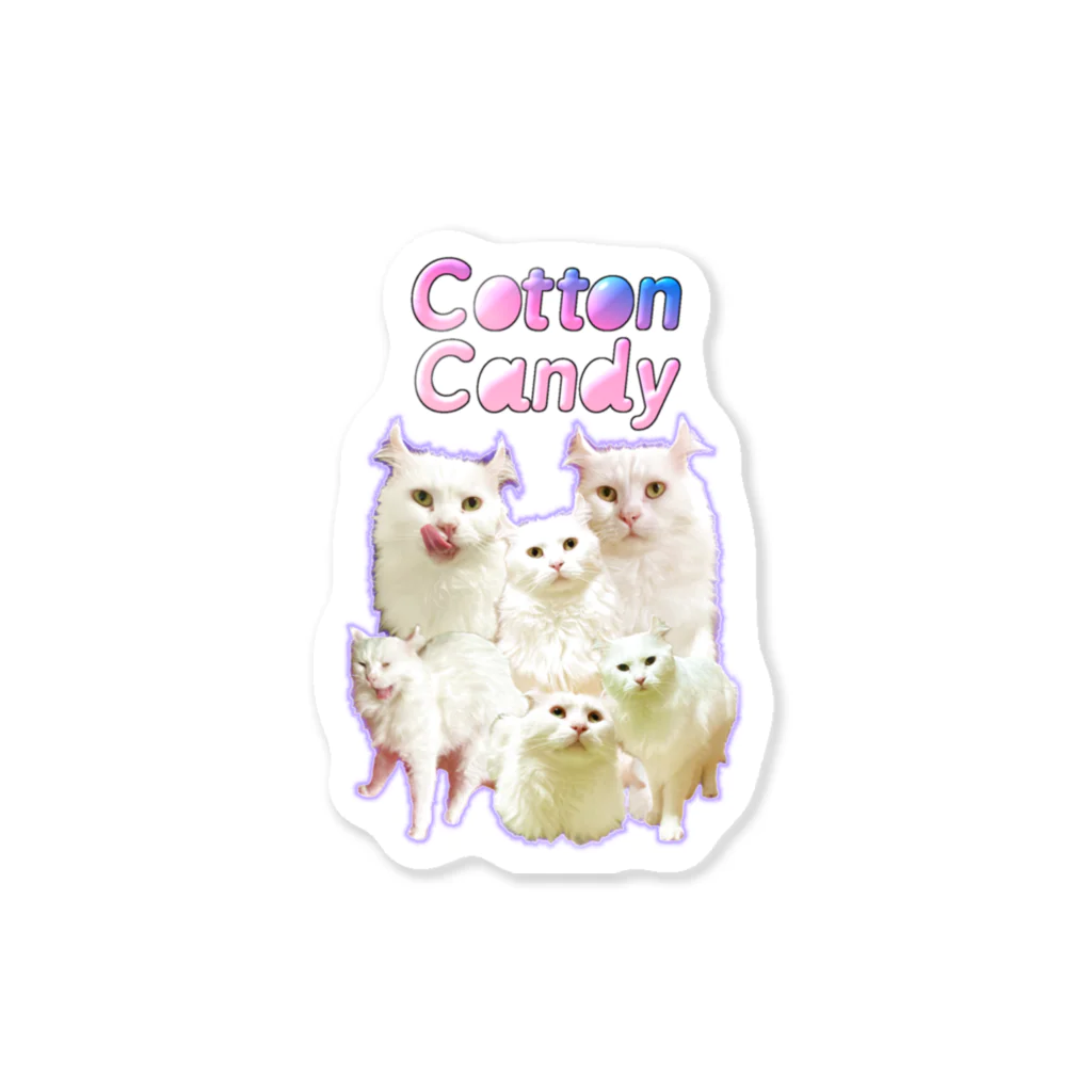 ﾆｪﾝﾁｪﾝｽﾞのCotton Candyな耳毛 Sticker