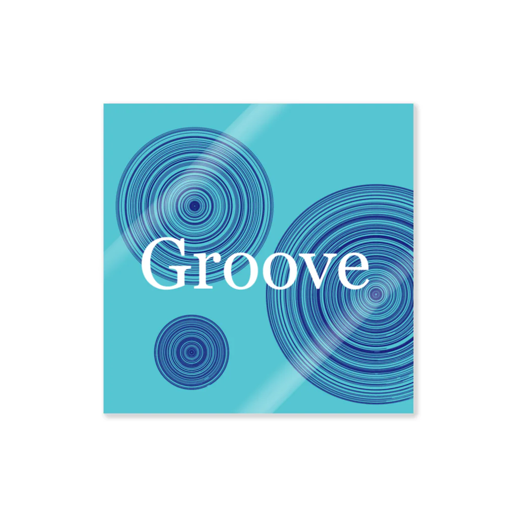 the groove takamatsu.のtype2:groove Blue ステッカー