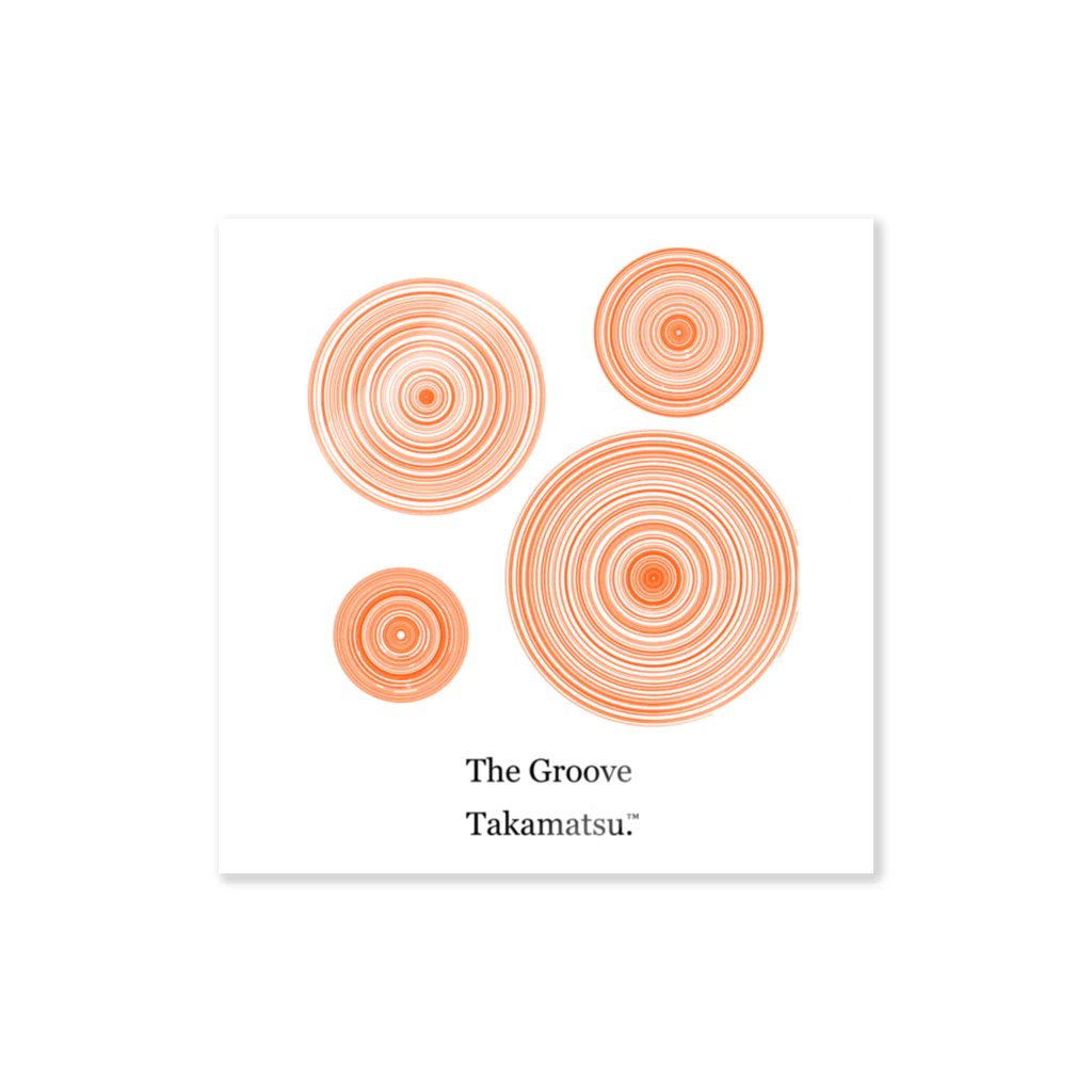 the groove takamatsu.のgroove sticker orange ステッカー