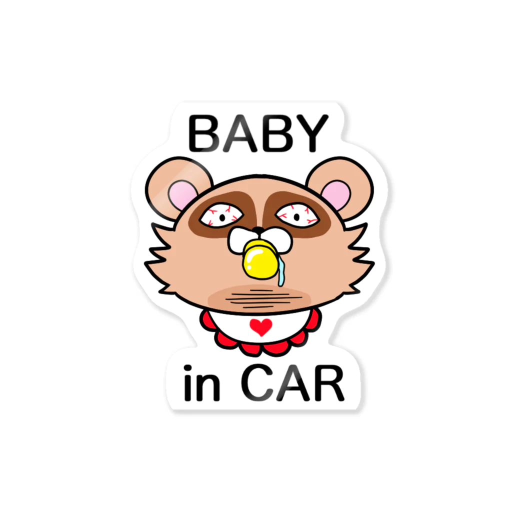 ぽこたろーのBABY in CAR ステッカー