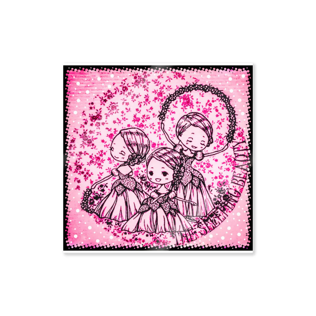 takaraのイラストグッズ店の花のワルツ「眠れる森の美女」より Sticker