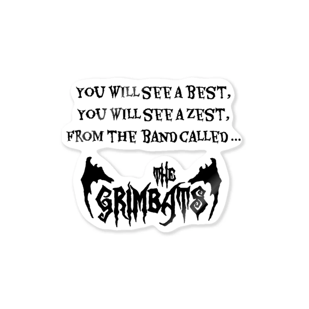 GRIMWORKSのTHE GRIMBATS logo-1 EX Black ステッカー