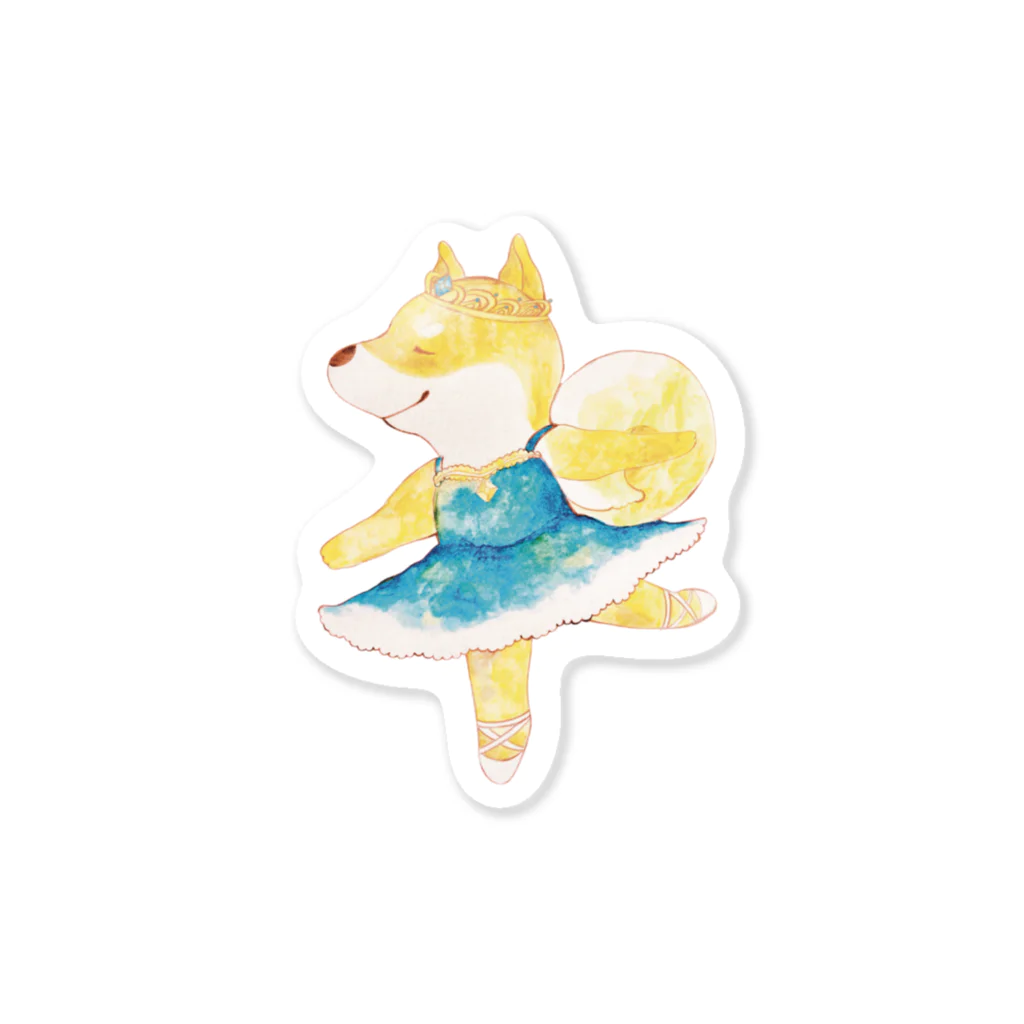 ARASHIBAの柴犬バレリーナ（ティアラ） Sticker