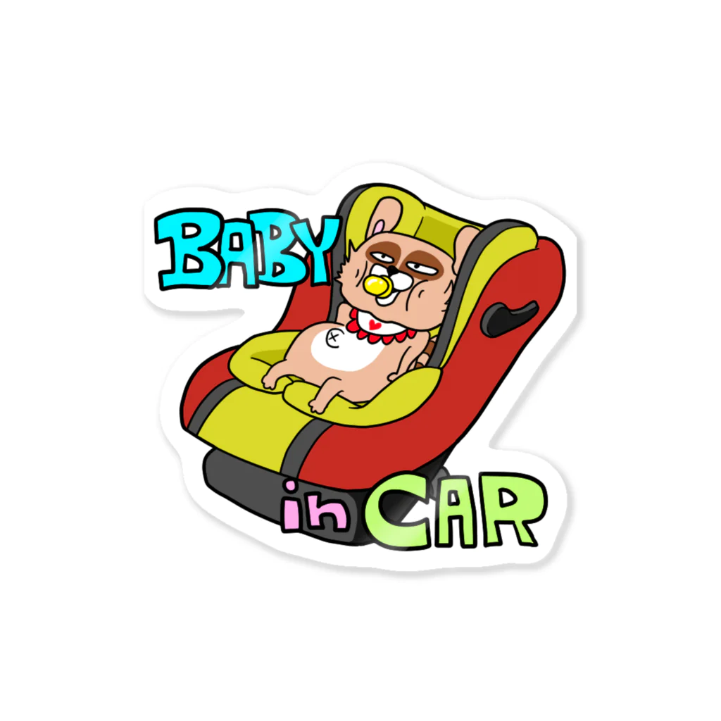 ぽこたろーのBABY in CAR-2 Sticker