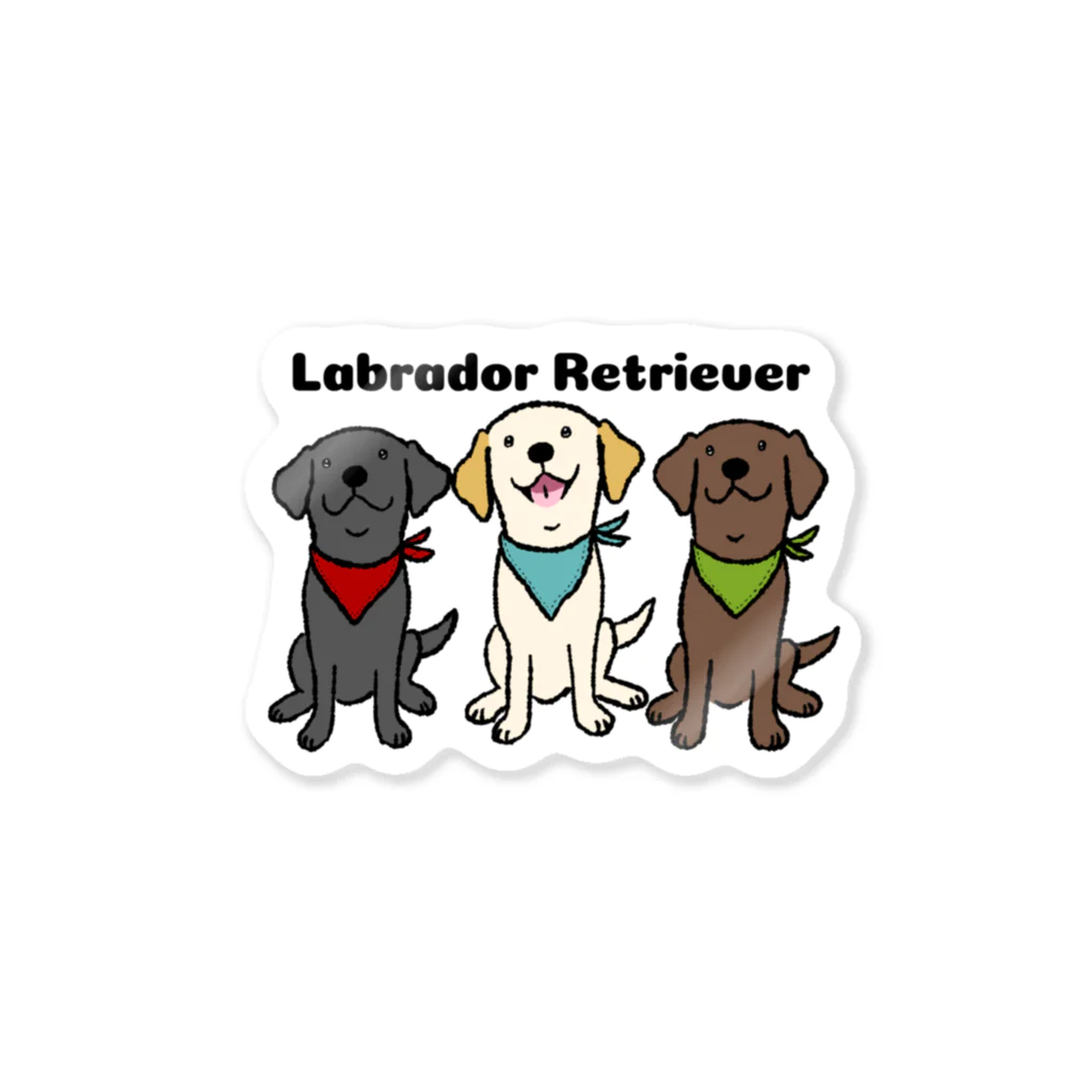 Dog Drawer Drawn by DogのLabrador Retriever  Sticker