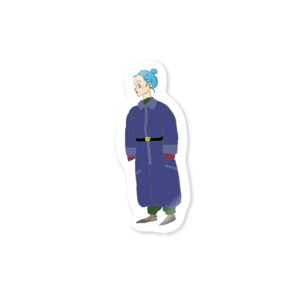 のんきの雪国の女の子 Sticker