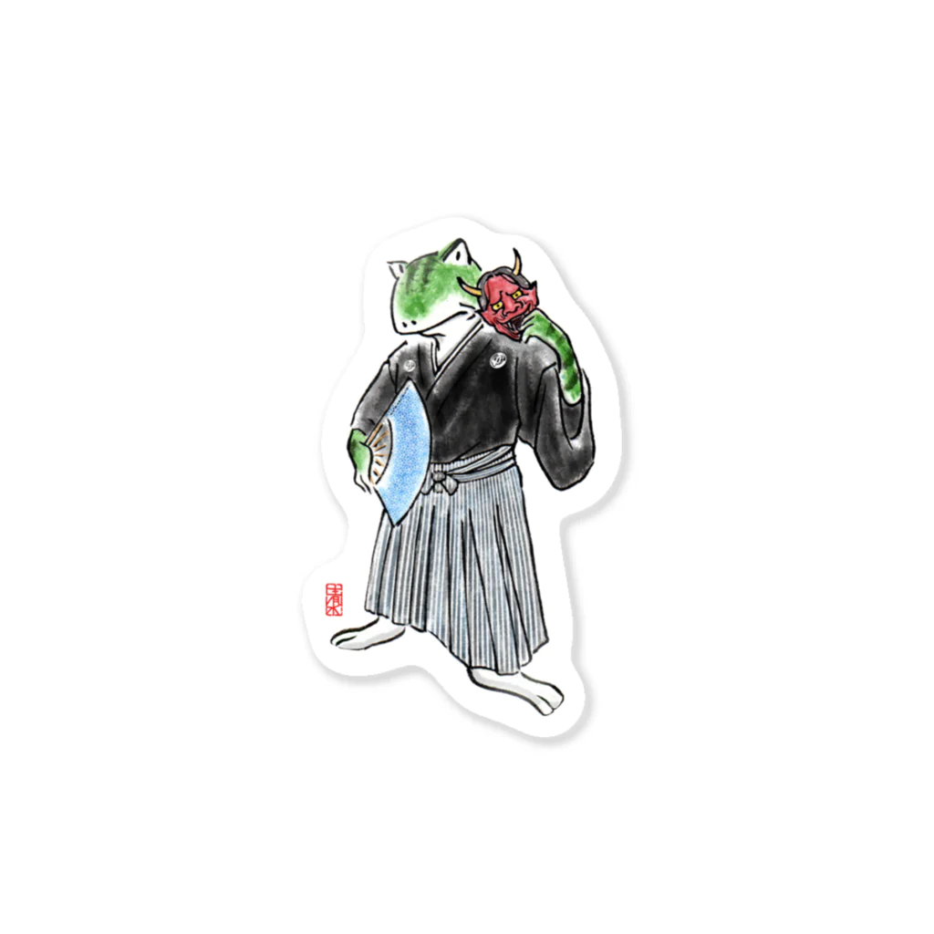 Let's ask Shogo Merchandise ShopのShogo Frog Sticker (Noh) ステッカー