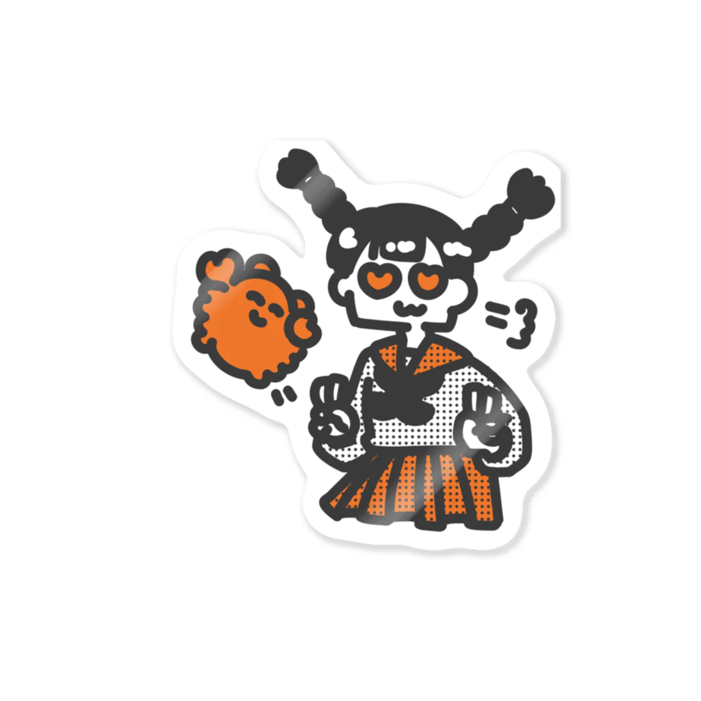 🦀の❤️✌️ Sticker