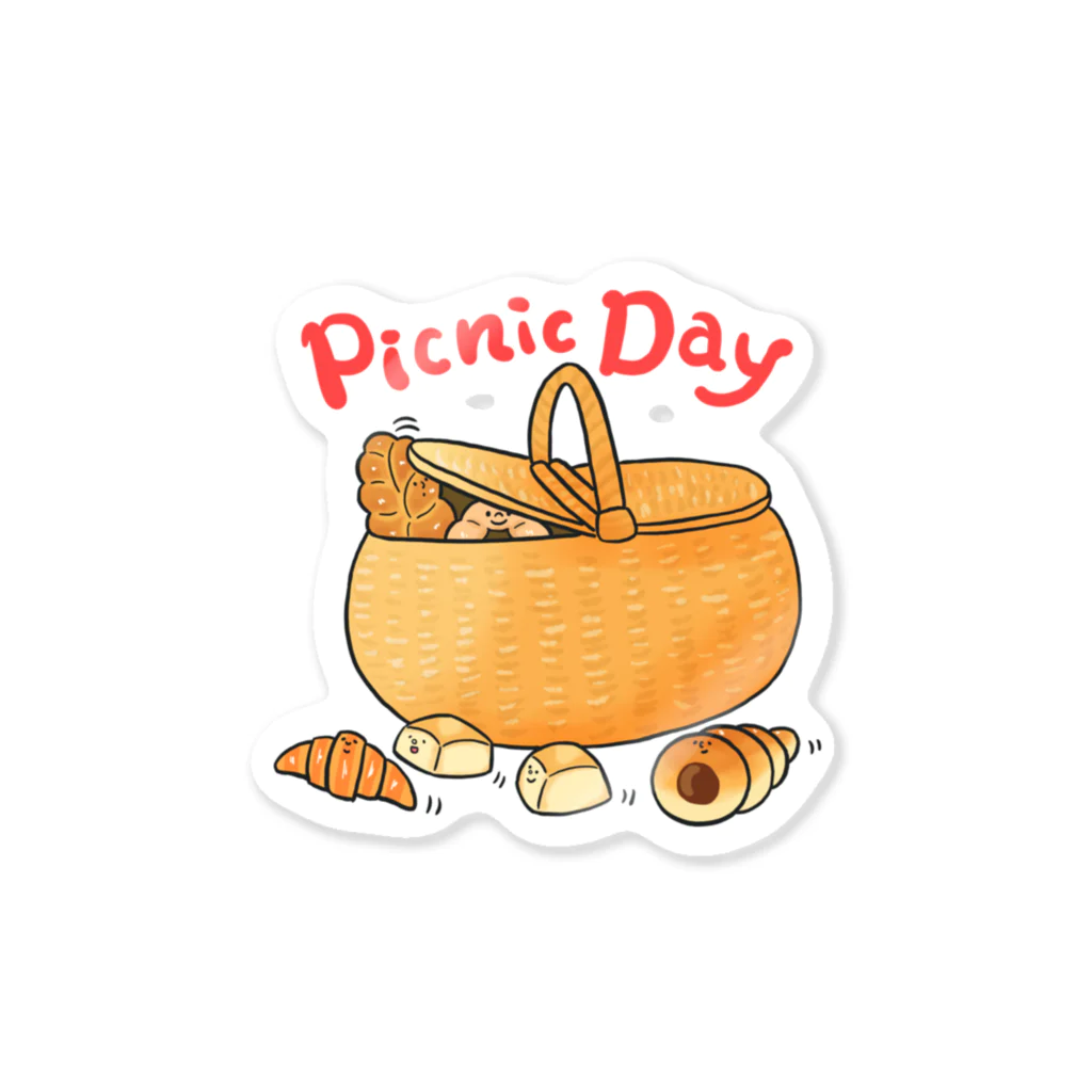 とことこ(パンの人)のパンのピクニック Sticker
