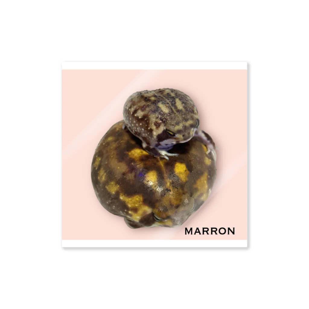 marron storeのあめふくらがえる 스티커